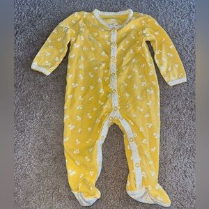 Floral Carters Button Up Footie